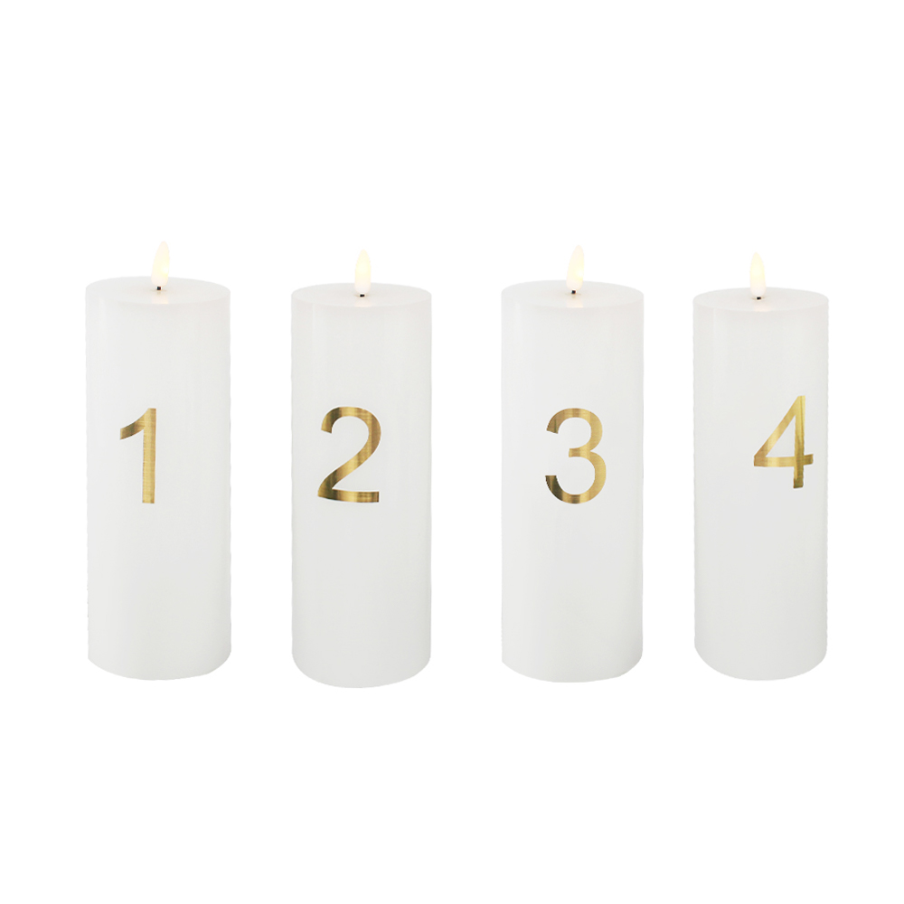 Velas LED personalizáveis