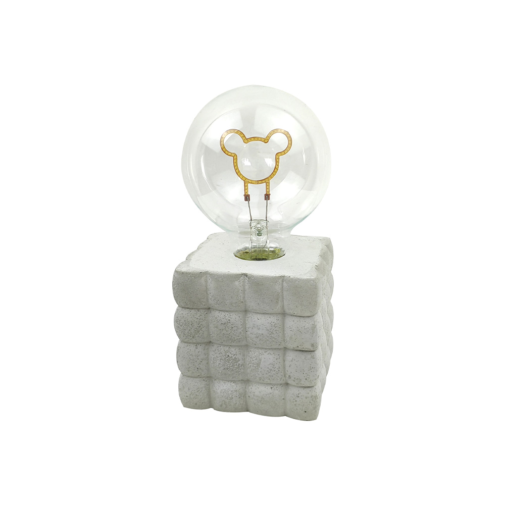Cimento textura lâmpada de mesa de LED fosca texturizada